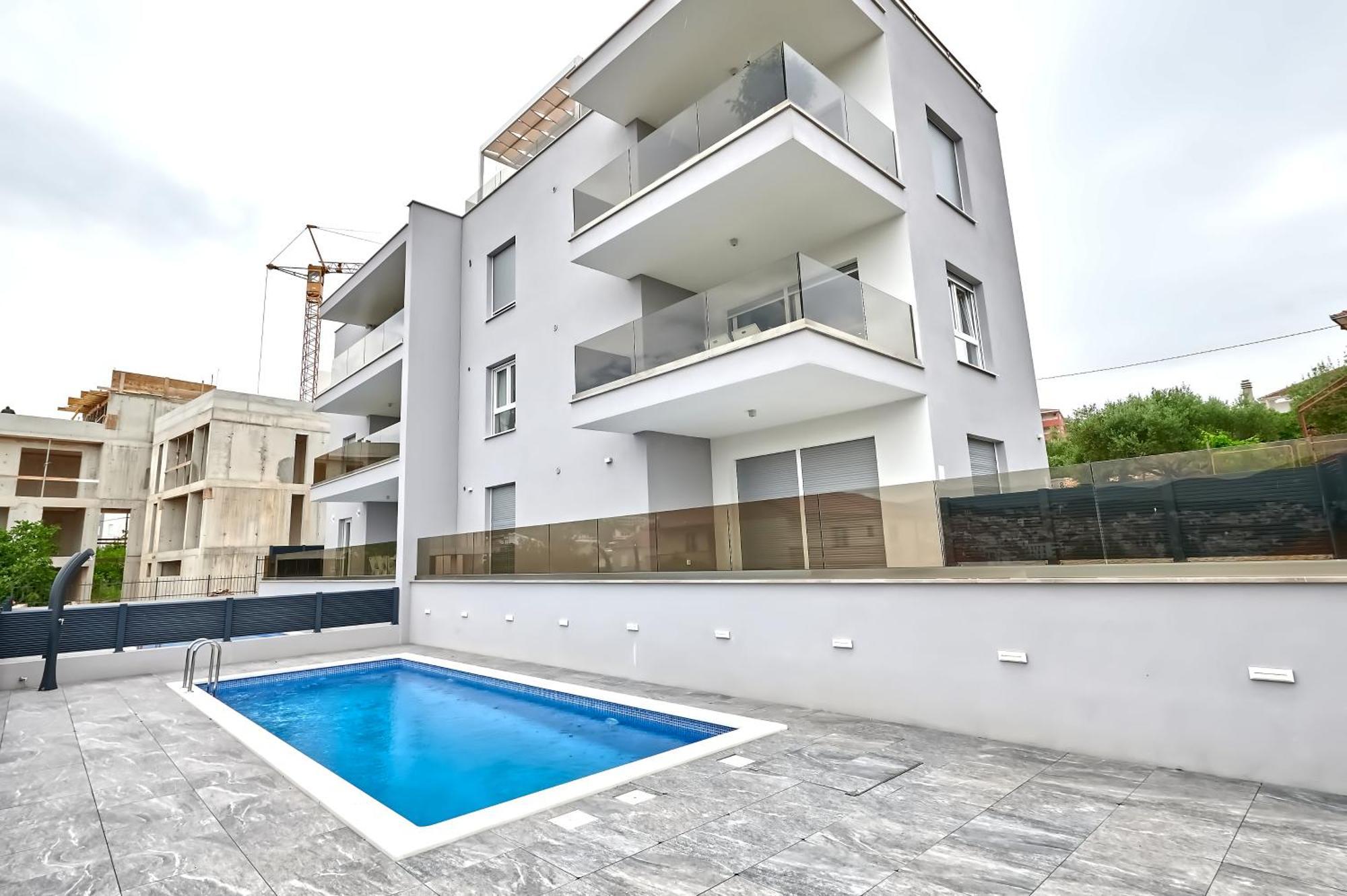Luksusowy Z Podgrzewanym Basenem I Widokiem Na Morze * Trogir